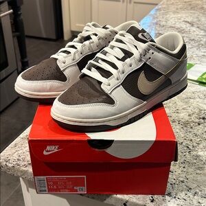 Nike Men's Brown and White Sneakers